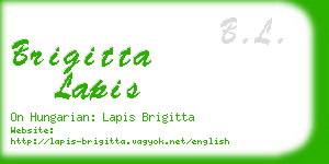 brigitta lapis business card